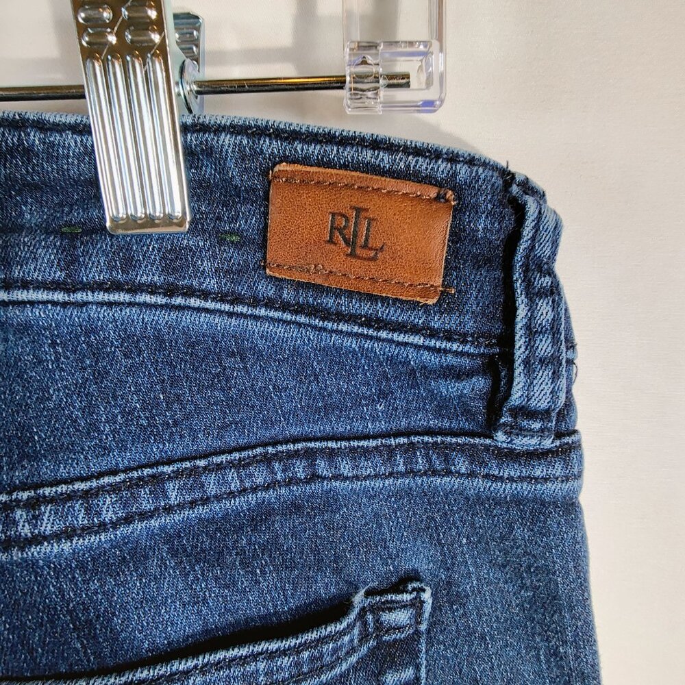 Lauren Ralph Lauren Women's Size 8 Premier Skinny‎ Cropped Embroidered Jeans - Picture 10 of 15